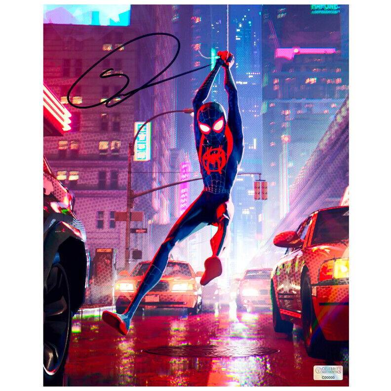 Shameik Moore Autographed Spider-Man Into The Spider-Verse Slinger 8×10 Photo Poster painting