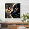 Black Cat Butterfly-Full Round Diamond Painting 30*30CM