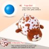 Zoo Ball | 2-in-1 Plush and Squeaky Tennis Ball for Dog | No Stuffing Tough Interactive Fetch Dog Toys for Small Medium Large Dogs