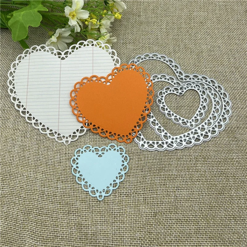 Beautiful three-layer peach Metal Cutting Dies Stencils For DIY Scrapbooking Decorative Embossing Handcraft Die Cutting Template