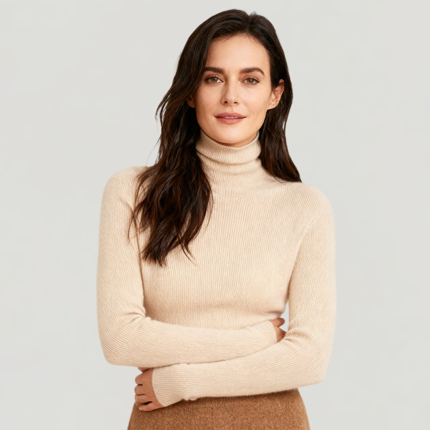 Slim Warm Women's Cashmere Sweater REAL SILK LIFE