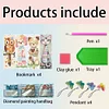 4Pcs DIY Animal Diamond Painting Bookmarks