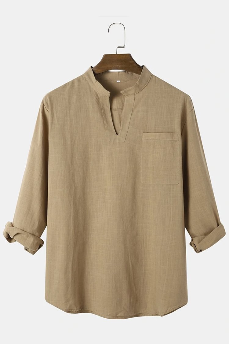 Casual Solid Color Long Sleeve Shirt