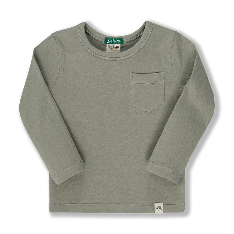 Harbor Gray Long Sleeve Pocket Shirt