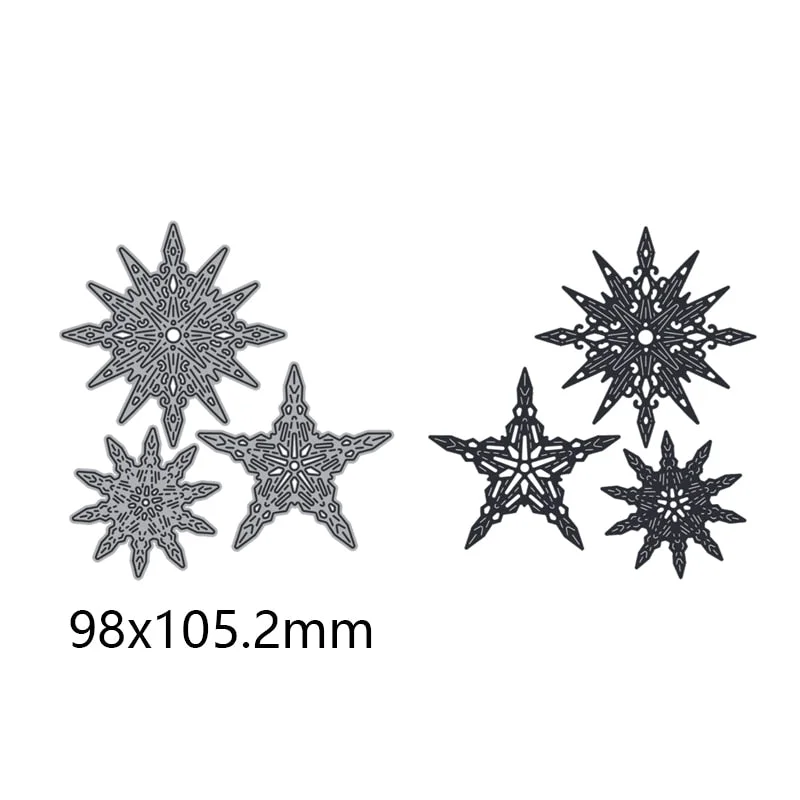 3pcs Snowflake Metal Cutting Dies For DIY Scrapbook Cutting Die Paper Cards Embossed Decorative Craft Die Cut New