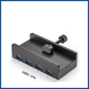 Under-desk Bracket Expansion Dock USB3.0 Multi-Function Splitter Snap-on Typec Expander With Power Port Card Reader