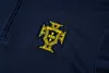 Joyfball 2025 Portugal Half-Pull Training Suit Royal blue Football Shirt