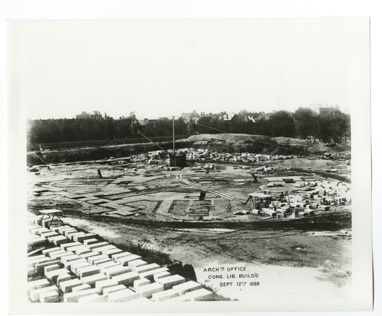 Washington DC History - Library of Congress Construction - Vintage 8x10 Photo Poster painting