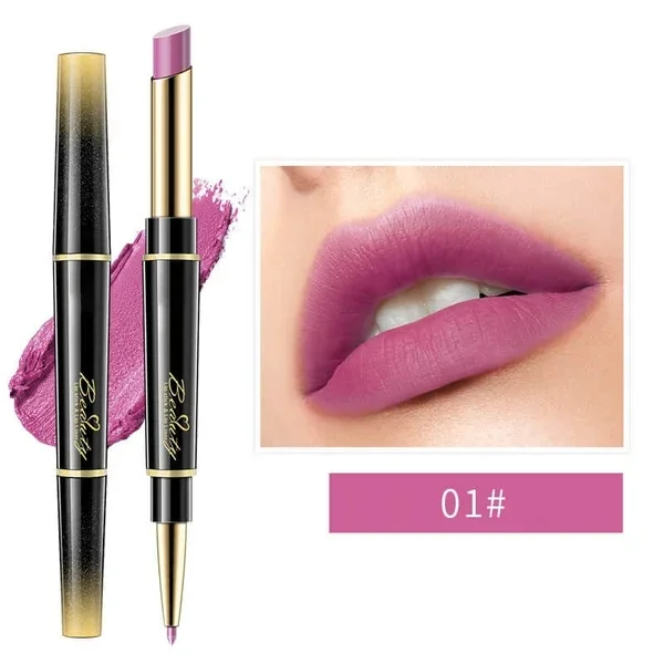 🔥Double-ended lipstick automatic lip liner matte matte waterproof non-fading non-stick lipstick