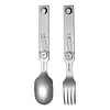 Camping Cutlery 3 in 1 Detachable Foldable Cutlery With Fork And Spoon Suitable For outdoor Camping And Hiking, Easy To Carry