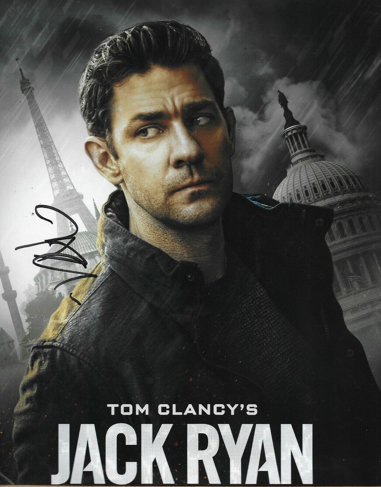 John Krasinski Signed Jack Ryan 10x8 Photo Poster painting AFTAL