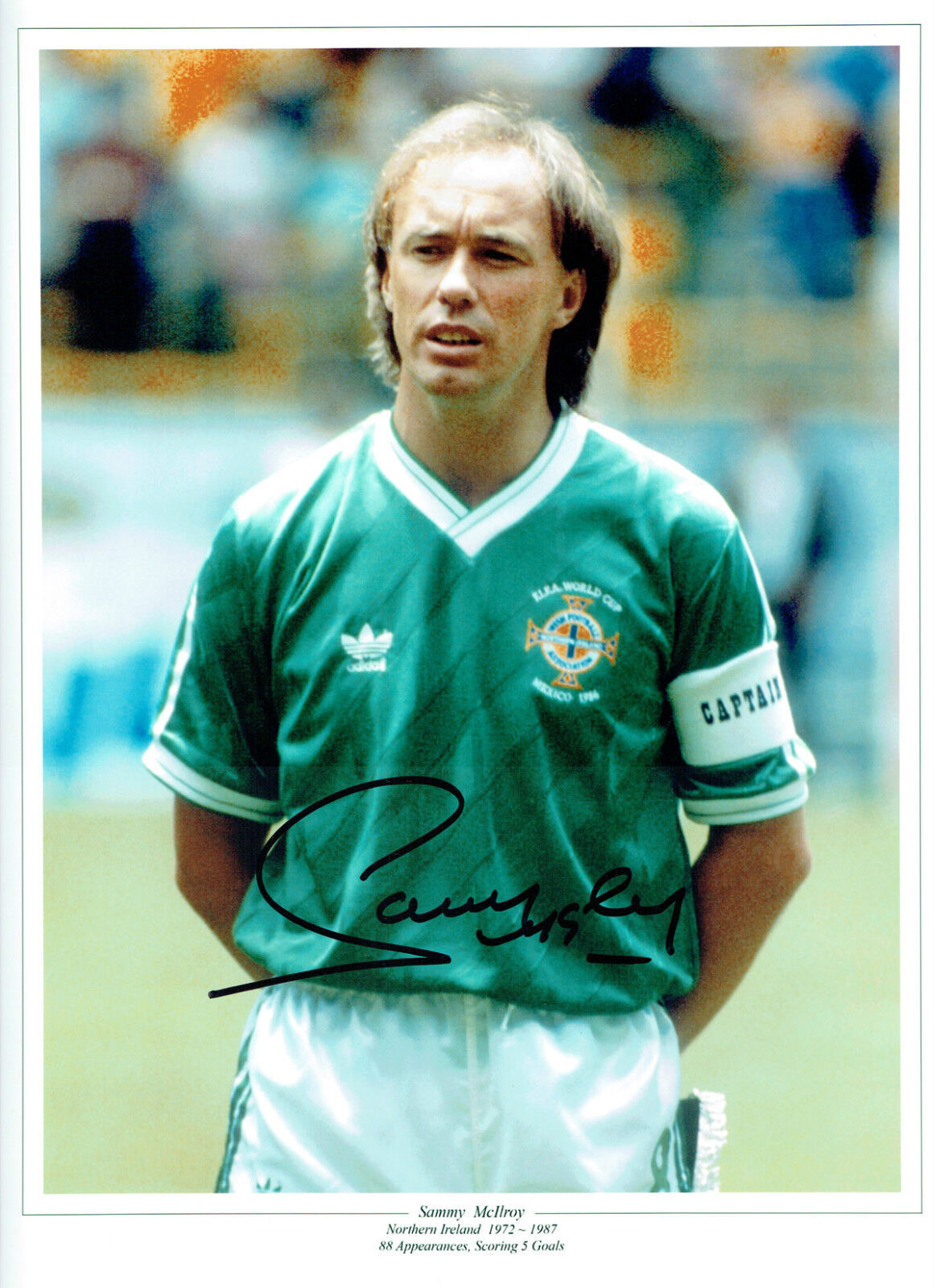 Sammy McILROY Signed Autograph Northern Ireland 16x12 Photo Poster painting AFTAL COA