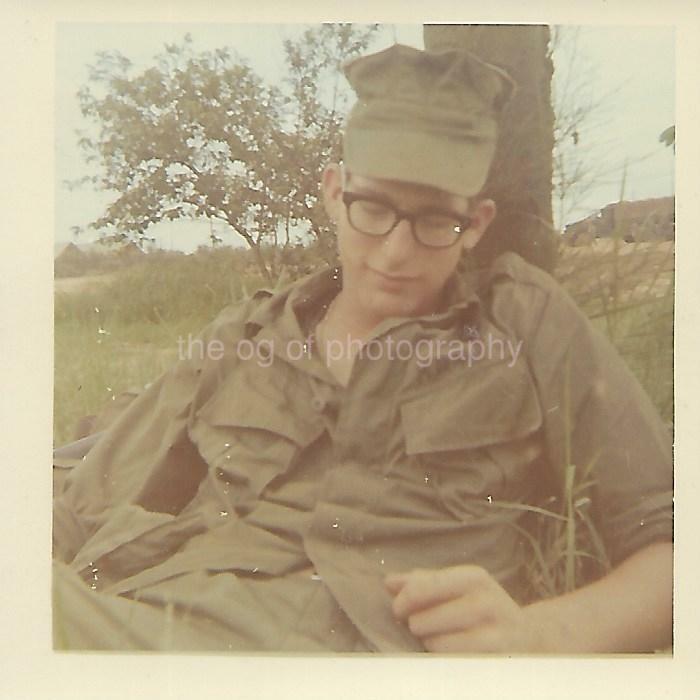 FOUND Photo Poster painting Color VIETNAM ERA MILITARY MAN Original 1960's SOLDIER 112 23 N