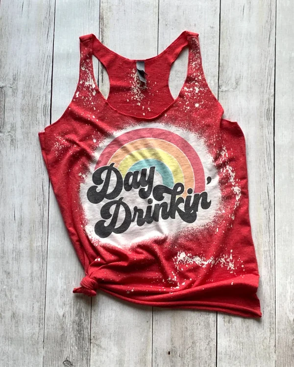 Day Drinkin' Bleached Tank Top