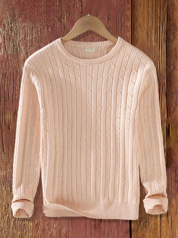 Men's retro jacquard knitted top sweater