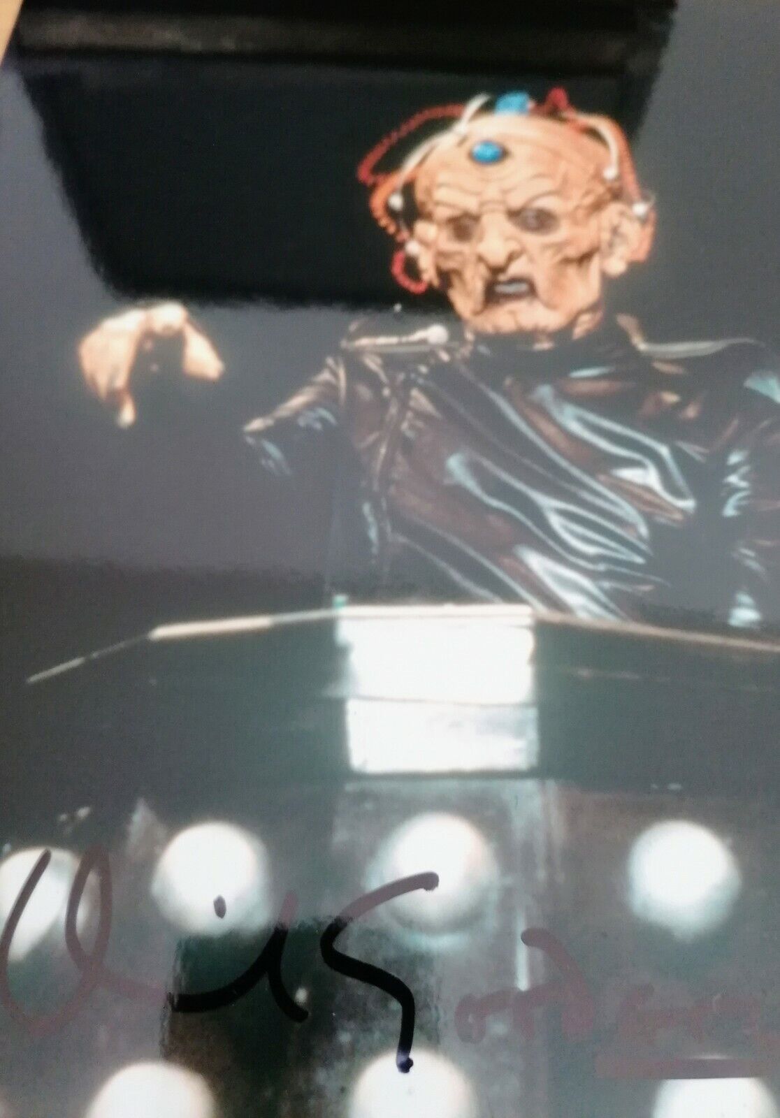 DAVID Gooderson AS DAVROS Autographed Doctor WHO B X W 8 x 10 Photo Poster paintinggraph