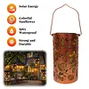 Colorful Sunflower Glow Solar Light LED Outdoor Solar Powered Hanging Garden Lantern IP65 Waterproof Sunflowers Projection Decor Lamp for Terrace/Porch/Lawn/Path