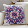 Mandala Purple Cross Stitch Pillow Cover Kit 11CT Stamped 3-Strand Embroidery 45x45cm tapestrymarket