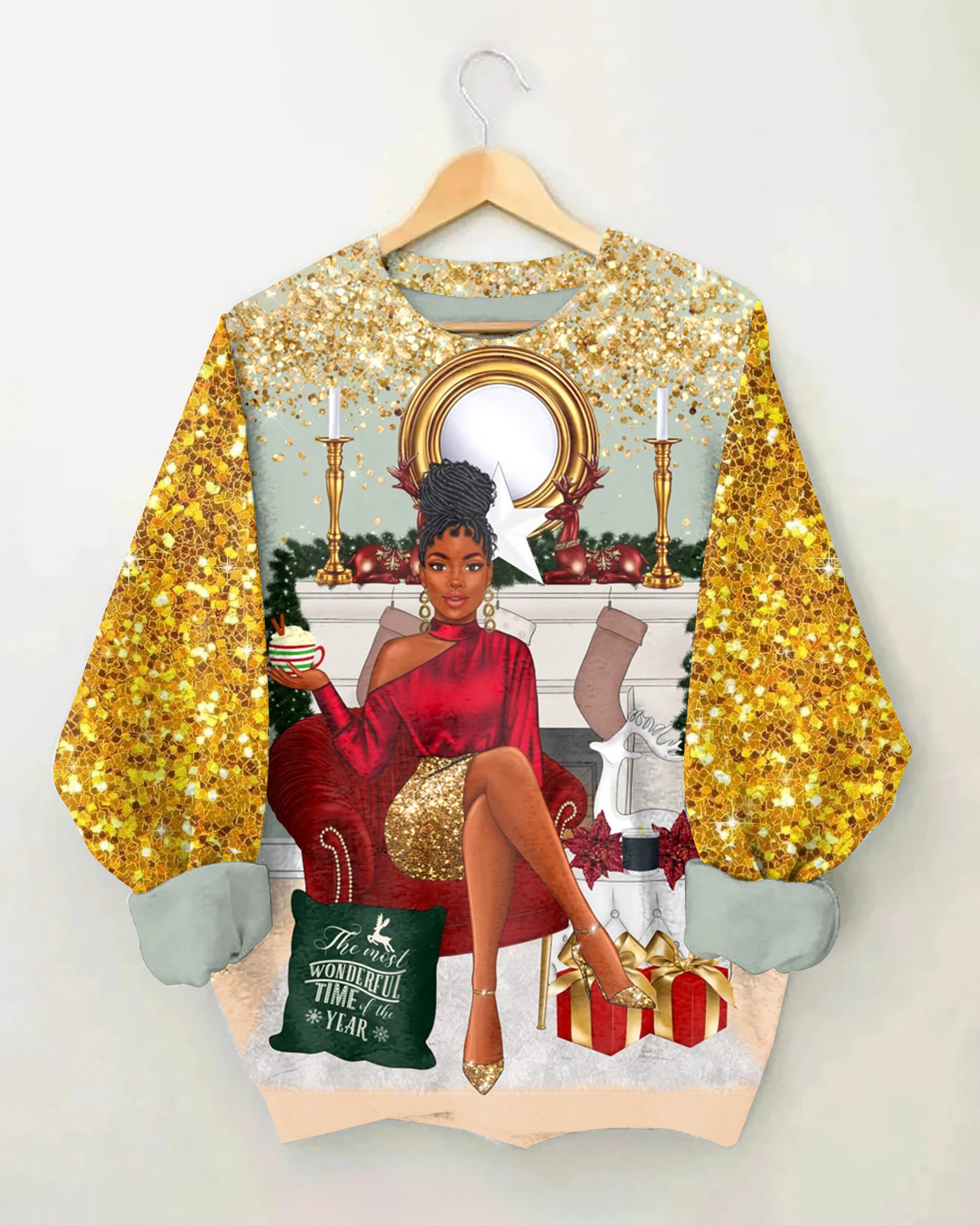 Christmas for Black Women Crewneck Sweatshirt