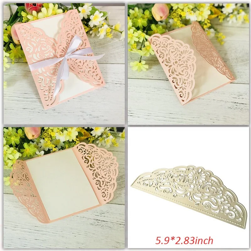 Wedding Invitation Dies Scrapbooking Metal Cutting Dies New 2019 Valentine's Day Decoration Craft Dies Cut for Card Making