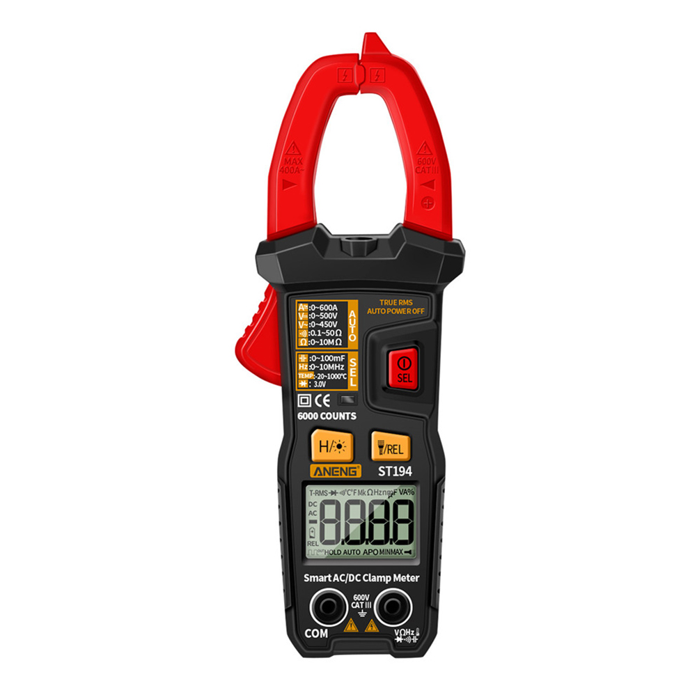 

ST194 6000 Counts Digital Clamp Meter Resistance Temperature Multimeter, 501 Original