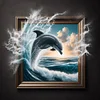 Diamond Painting-DIY Full Round Drill Dolphin(40*40CM)