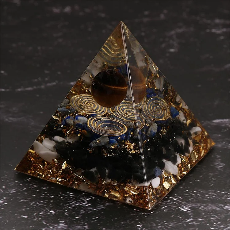Natural Crystal Stone Orgone Pyramid