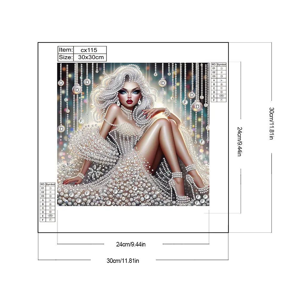 Diamond Painting - Partial Special Shaped Drill - Beauty(Canvas|30*30cm)
