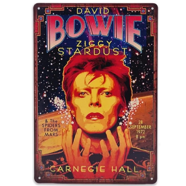 David Bowie - Enseigne Vintage Métallique/enseignes en bois - 20*30cm/30*40cm