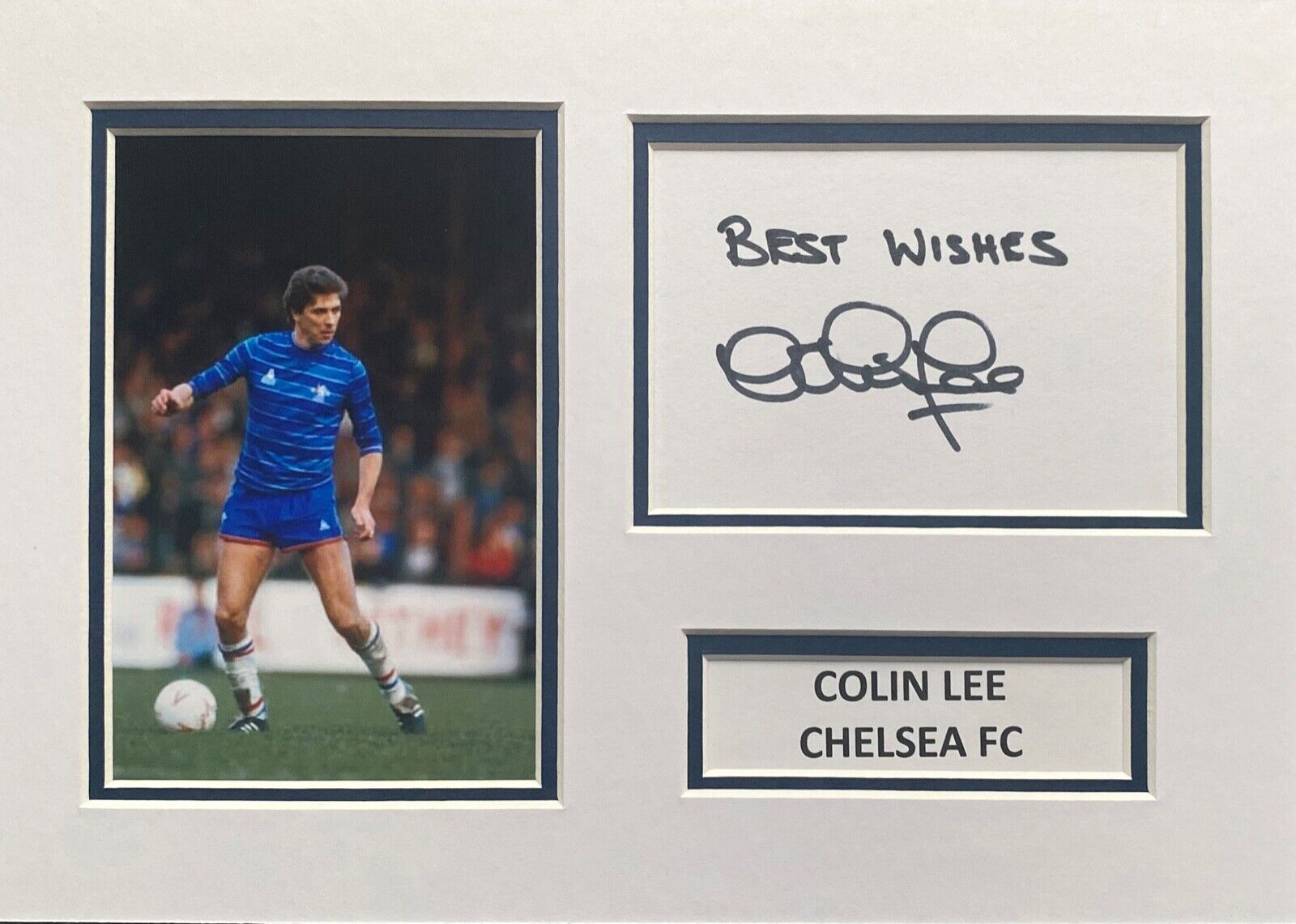 COLIN LEE HAND SIGNED A4 Photo Poster painting MOUNT DISPLAY FOOTBALL AUTOGRAPH CHELSEA