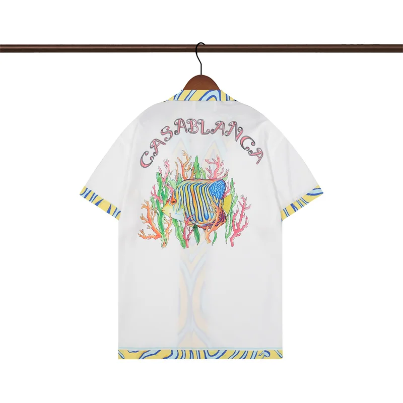 Casablanca 2023SS New Product Silk Short Sleeve Shirt