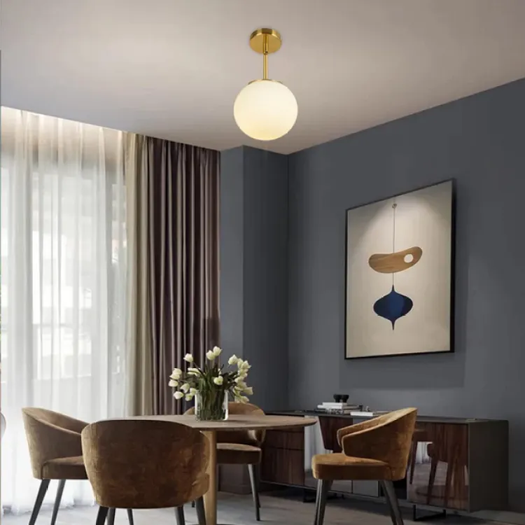 Valentina Simple Spherical LED Semi-Flush Mount Ceiling Light