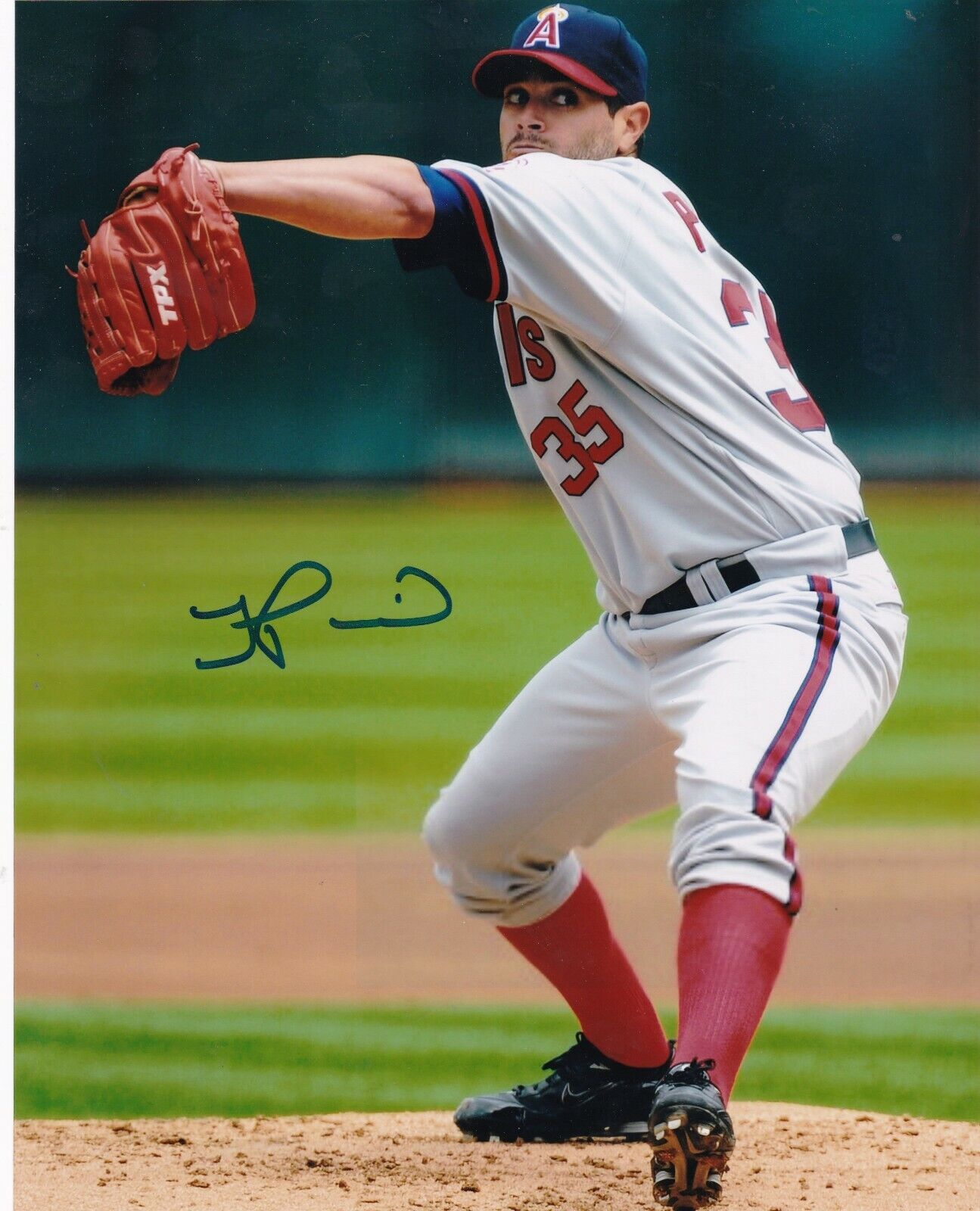 JOEL PINEIRO ANAHEIM ANGELS ACTION SIGNED 8x10