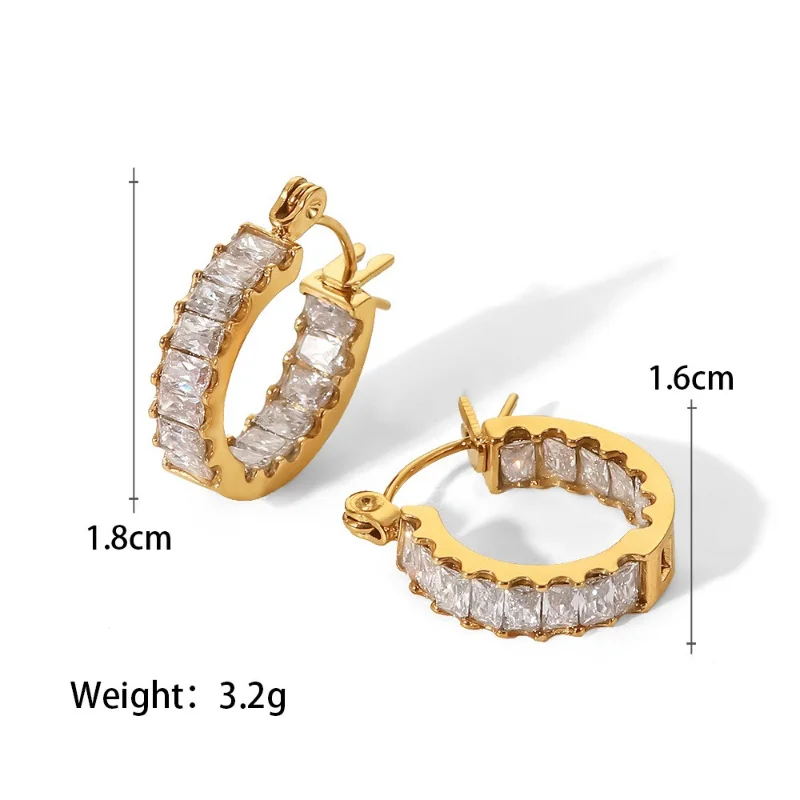 Crystal Zircon Earrings