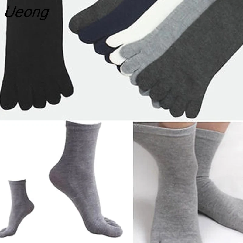Ueong Men Women New Fashion Soft Socks Sports Ideal For 5 Finger Toe Shoes Hot Sale Solid Underwear Autumn Winter Spring Socks