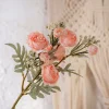 7 Heads Ranunculus Berry Artificial Stem Flower