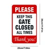 Please Keep This Gate All Times Thank You - Vintage Metal Signs(12*16Inch) - Warning