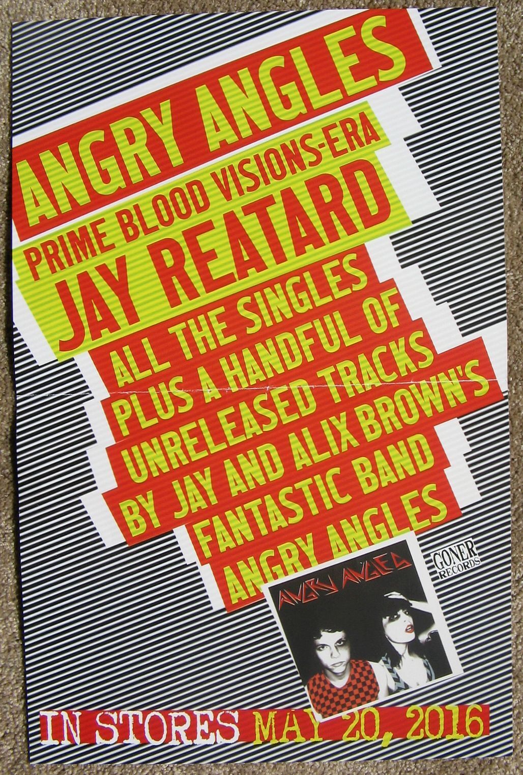 ANGRY ANGLES Album POSTER Jay Reatard 11X17