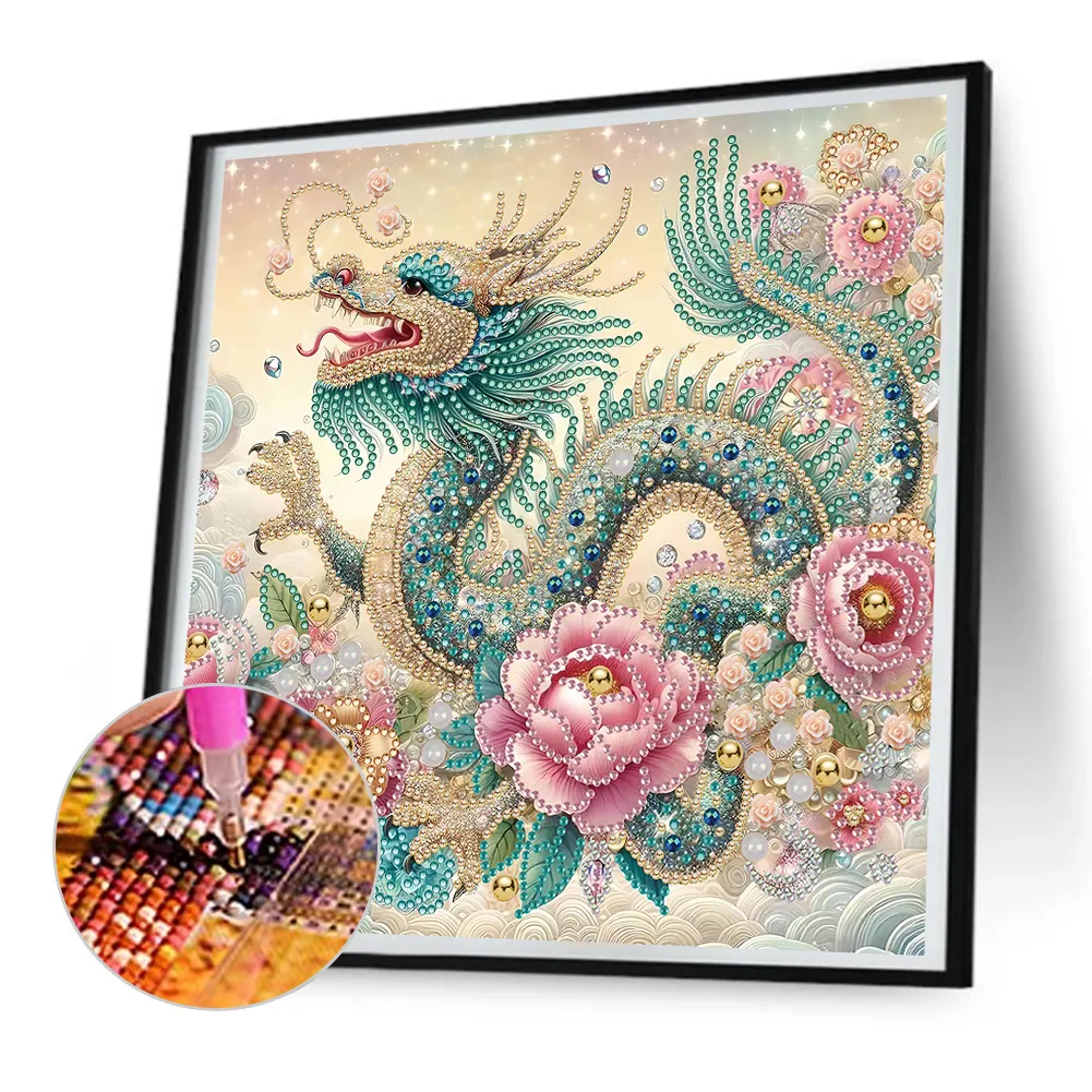 Diamond Painting - Partial Special Shaped Drill - Gorgeous Dragon(Canvas|30*30cm)