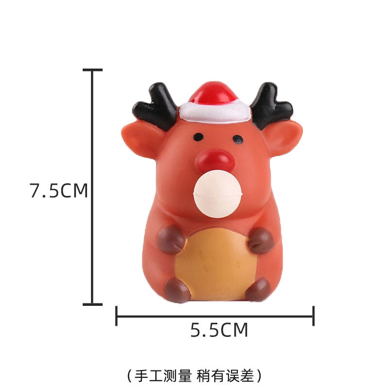 Squishy Toy Christmas Animal Santa Claus Snowman PVC TPR Toys