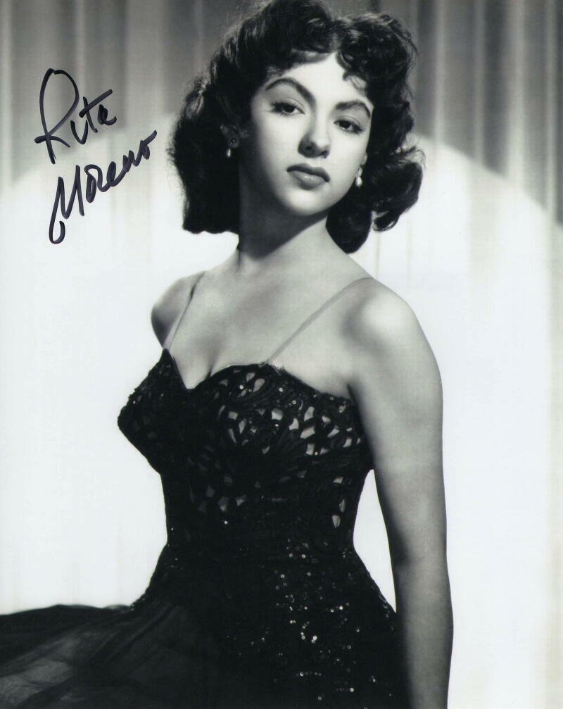 RITA MORENO SIGNED AUTOGRAPH 8X10 Photo Poster painting - WEST SIDE STORY LEGEND, EGOT ICON RARE