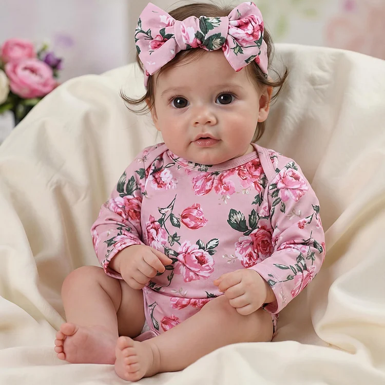 [Pre-Order] 20" Realistic Reborn Baby Doll with Real Baby Sounds and Cloth Body in Soft Touch, Toddler Girl with Cute Face