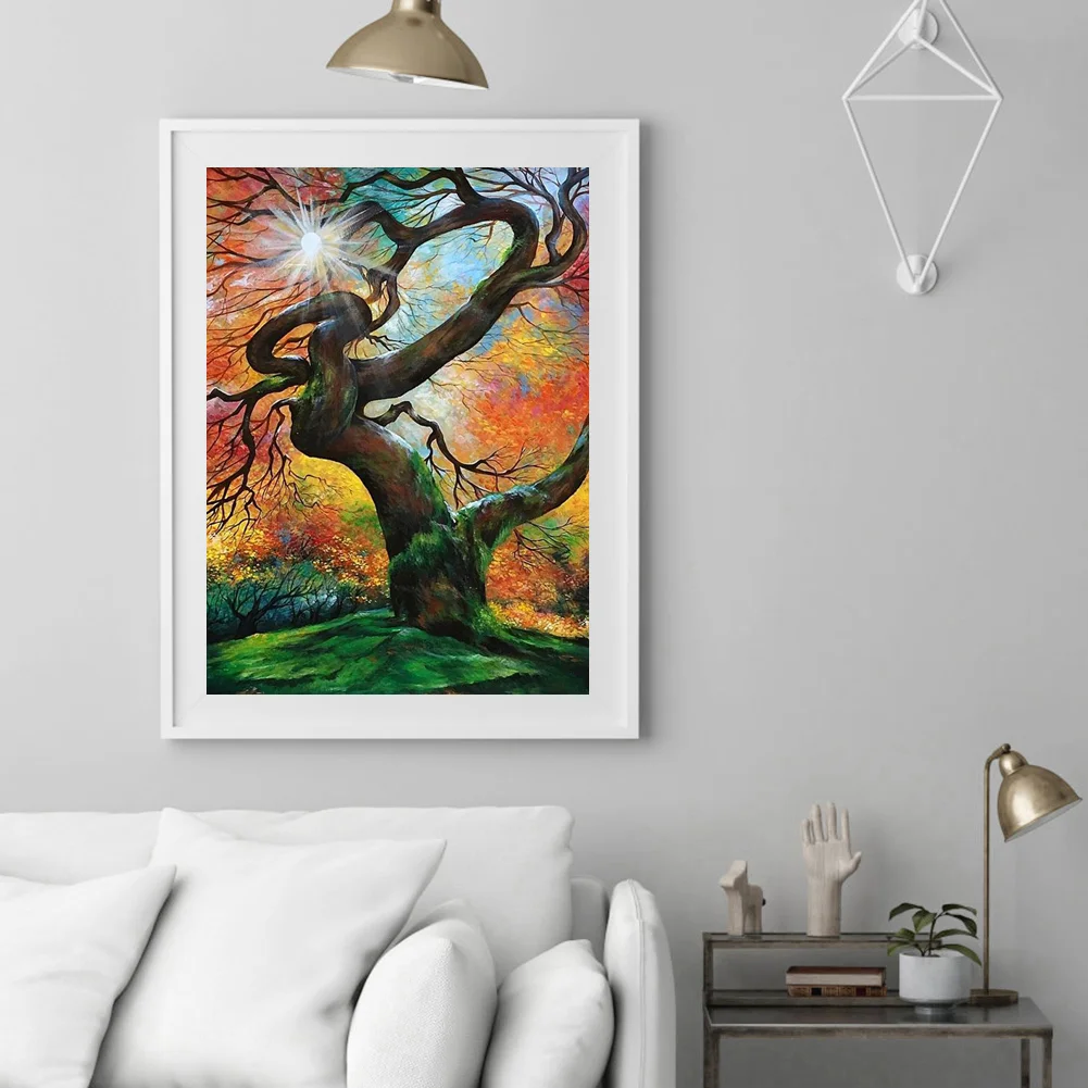 DIY Paint By Number 40*50cm - Big Tree In The Forest