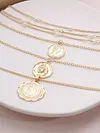 Retro Portrait Embossed Multilayer Necklace