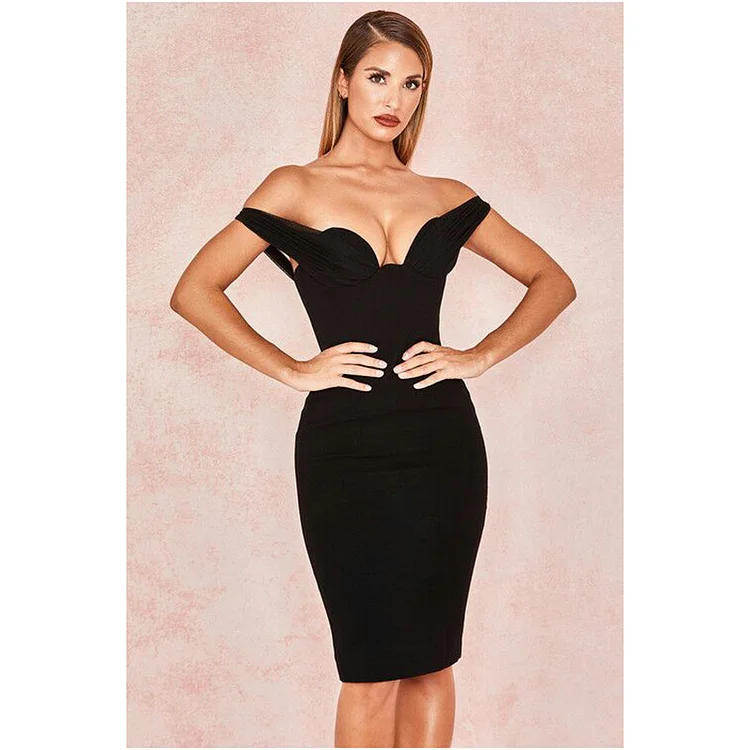 Off Shoulder Bandage Dress SE264