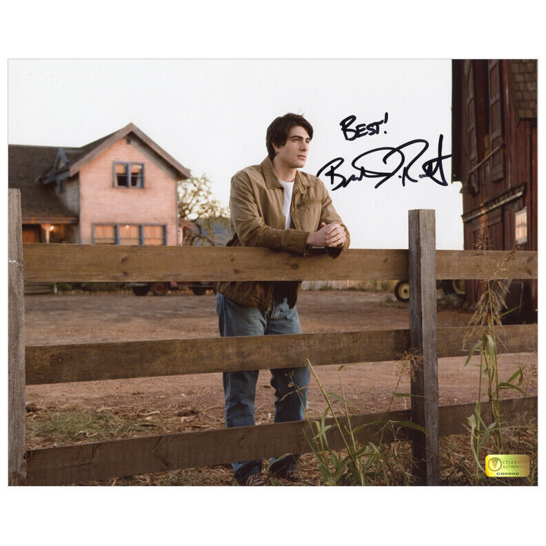 Brandon Routh Autographed Superman Returns Kent Farm 8x10 Photo Poster painting