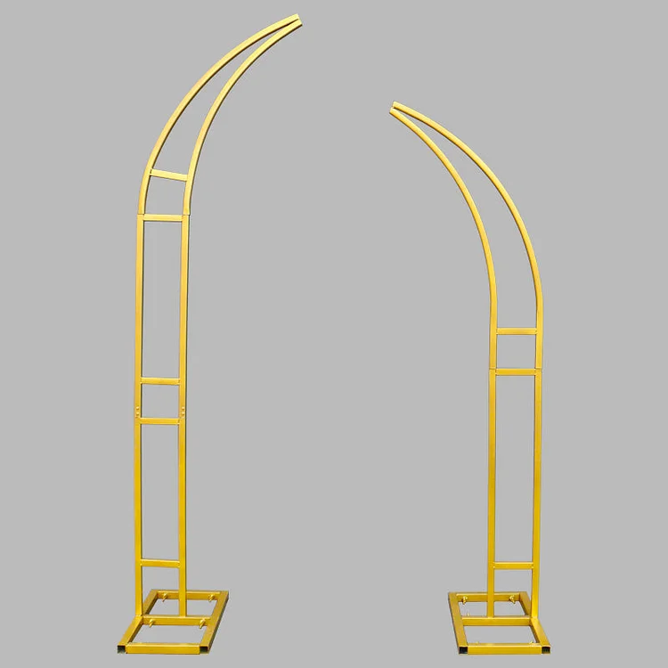 Gold Wrought Iron Arch Flower Door Shelf Outdoor Lawn Wedding Backdrop Decor Floral Frame Event Party Stage Display White Shelf A7152