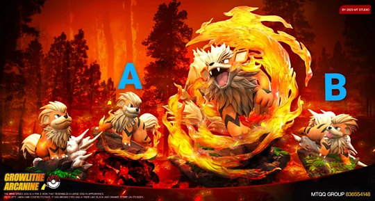PRE-ORDER MT-Studio Pokemon Growlithe & Arcanine 1/20 Statue(GK)-