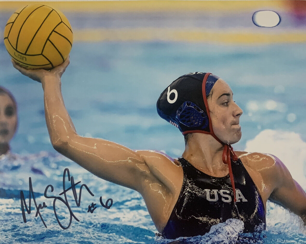 MAGGIE STEFFENS HAND SIGNED 8x10 Photo Poster painting USA OLYMPICS WATER POLO AUTOGRAPH COA