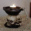 Skull Candlestick Skull Candlestick Gothic Decorative Resin Candlestick Crafts